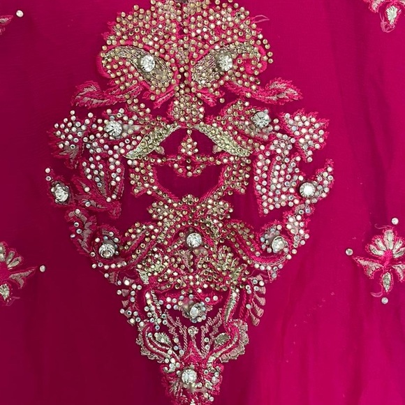 pink pakistani formal dress - Picture 4 of 8
